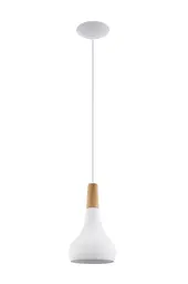 Люстра підвісна дизайнерська LUCE WOOD WHITE метал + дерево E27 IP20