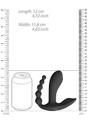 Стимулятор простати ShotsToys Kata, 12 см (чорний) - мініатюра 6