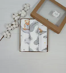 Пелюшки дитячі a.l.babybox Пір'ячка 50х80 см 3 шт. Різнокольоровий (NA 18169661)