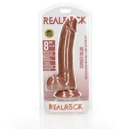 Фалоімітатор RealRock Straight Realistic 8" 23 см (бежевий) - мініатюра 6