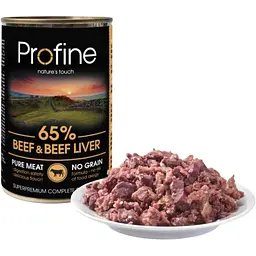 Вологий корм для собак Profine Beef and Liver з яловичиною і яловичою печінкою 400 г - мініатюра 2