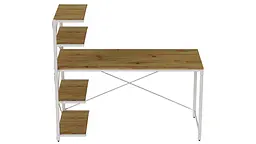 Комп'ютерний стіл Ferrum-decor Джек 75x140x60 Білий ДСП Артизан (FRD-104412) - мініатюра 4
