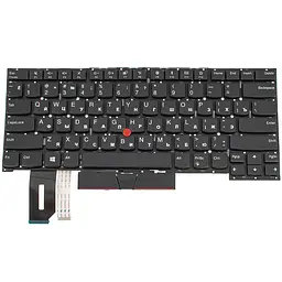 Клавіатура для ноутбука LENOVO (ThinkPad: P1) rus, black, без фрейму - мініатюра 2