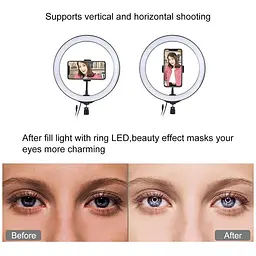 Кольцевая USB LED лампа Puluz PKT3035 10" + штатив 1.1 м - мініатюра 4