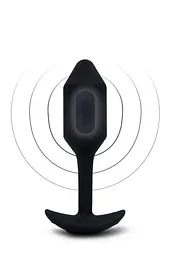Анальна пробка B-Vibe Vibrating Snug Plug 2, 12.4 см (чорний) - мініатюра 2