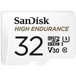 Картка пам'яті microSDHC SanDisk High Endurance 32 Gb (UHS-1 U3) class 10 V30 (100Mb/s)
