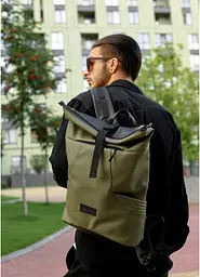 Чоловічий рюкзак Sambag RollTop X хакі 41 х 27 х 18 см (24320119m)
