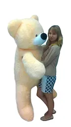 Великий ведмедик Alina Бублик 200 см персиковий - мініатюра 4