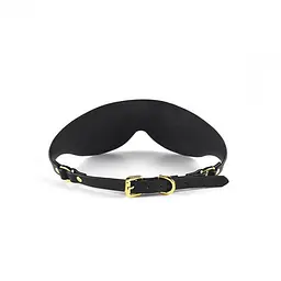 Маска на очі Blindfold Upko з італійської шкіри, чорна - мініатюра 3
