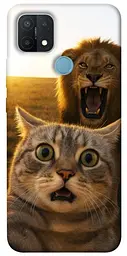 Чохол Demsky Shocked cat and lion для Oppo A15s / A15