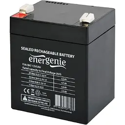 Акумулятор EnerGenie AGM 12V (12V/5Ah/60Wh) (BAT-12V5AH) [114602] - мініатюра 1