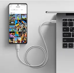 Кабель Xiaomi Braided Cable Type-C to Type-C 6A 120W 1m BHR087KGL White - мініатюра 4