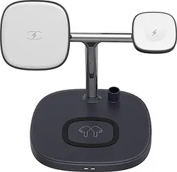 Бездротовий зарядний пристрій Choetech Magnetic Wireless Charger 4-in-1 Black (T583-F) [103179] - мініатюра 2