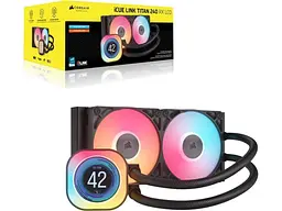 Водяне охолодження Corsair iCUE LINK TITAN 240 RX LCD Black (CW-9061022-WW) - мініатюра 2