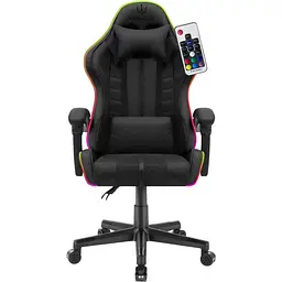 Комп'ютерне крісло Hell's Chair HC-1004 Black Led (тканина)