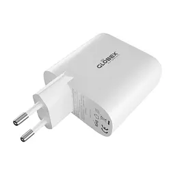 Зарядний пристрій Globex GaN 1xUSB + 1xUSB-C 65W FastPower white (GaN65WAC) - мініатюра 3