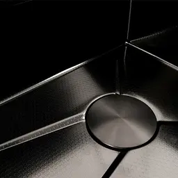 Кухонна мийка 75x45D PVD чорна Platinum Handmade Водоспад декор, Decor - мініатюра 8