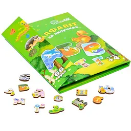 Розвиваючий дитячий Алфавіт на липучках PuzzleOk Puz-26919 66 букв
