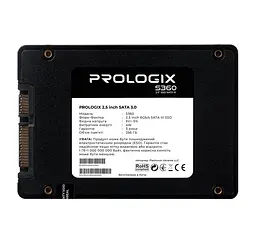 SSD диск 256GB Prologix S-360 2.5 SATAIII TLC - мініатюра 2