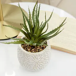 Горщик зі штучною рослиною МВМ My Home, 22 см, бежевий (DH-FLOWERS-13 GREEN/BEIGE) - мініатюра 4