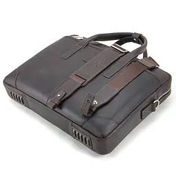 Сумка шкіряна для ноутбука 15,6' , MacBook 16' Tom Stone коричнева 717 CBR - мініатюра 5
