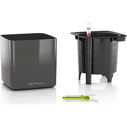 Вазон Lechuza Cube Glossy 14 антрацит (13511) - мініатюра 2