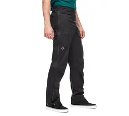Чоловічі штани Black Diamond Stormline Stretch FL ZP Rain Pants S Чорний - мініатюра 4