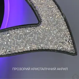 Керована світлодіодна SMART люстра ELLA ICE RGB 65+10 Вт 5R 525x90 мм Чорна ESLLSE - мініатюра 4