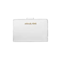 Жіночий шкіряний гаманець MICHAEL KORS Medium Crossgrain, білий