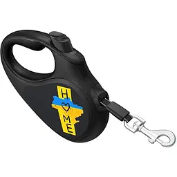 Повідець-рулетка для собак Waudog R-leash, малюнок "Дім", S, до 15 кг, 5 м, світловідбиваюча стрічка чорний - мініатюра 3