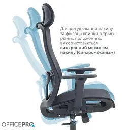 Офісне крісло OfficePro Wave OC670-B-B-B (OC670-B-B-B) - мініатюра 9