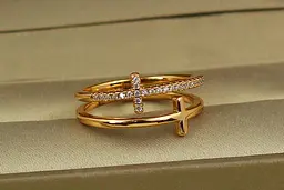 Кільце Xuping Jewelry разом знову р 19 золотисте