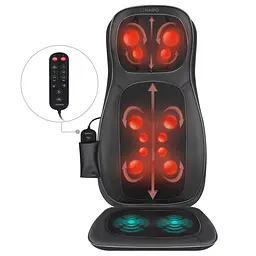 Масажна накидка на крісло Naipo Neck and Back з підігрівом і вібрацією MGBK-C2030 (Black) - мініатюра 2