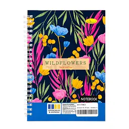 Блокнот для записів Wildflowers АП-1708-3 А5, 80 аркушів, пружина збоку
