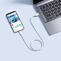 USB кабель Baseus Silky Series USB to Lightning 2.4A 1m білий P10377702213-00 - мініатюра 3