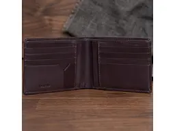 Чоловічий портмоне з натуральної шкіри Cortina 5014 Темно-коричневий 12,5x9,5 см TONY PEROTTI acs0032472 - мініатюра 4
