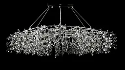 Люстра кришталева Splendid Ray L02/L1200x60/12 (CH), 12 ламп, E14, хром, висота 55-115 см, діаметр 120 см - мініатюра 2