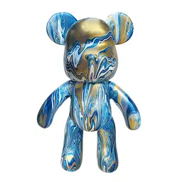 Pour Palz Набір для творчості Флюїд Арт - Ведмедик "Металевий синій" S3 Metallic ToyMonster Art.GS-G25022 - мініатюра 2