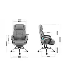 Крісло офісне Markadler Boss 6.0 Grey з масажем - мініатюра 10