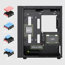 Корпус GameMax Aeris 330 MB Black [166169] - мініатюра 6