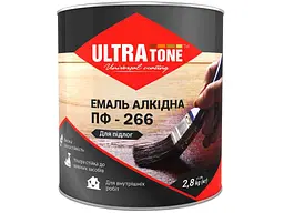 Емаль алкідна ПФ-266 ULTRA TONE червоно-коричневий 2.8кг для підлоги