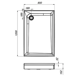 Душовий піддон AM.PM Gem 120x80 W90T-404-12080W - мініатюра 4