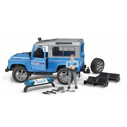 Поліцейський джип Bruder Land Rover Defender з фігуркою поліцейського, 28 см, синій (02597) - мініатюра 2