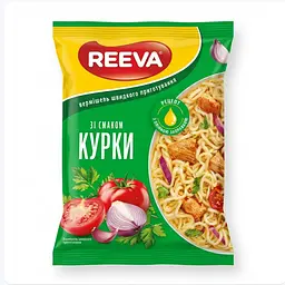 Уцінка. Вермішель Reeva швидкого приготування зі смаком курки 60 г (918547)