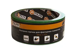 Малярна клейка стрічка Polax для фактурних поверхонь 38 мм х 20 м (101-156) - мініатюра 2