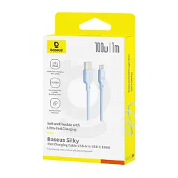 Кабель Baseus Silky Series Cable USB to Type-C 100W 1m P10377703313-00 Blue - мініатюра 4