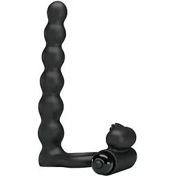 Насадка на пеніс з вібрацією і ерекційним кільцем Pretty Love Hercules Penis Sheath III 15.3 см чорний