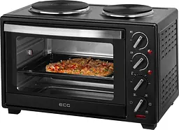 Електродуховка із конфорками ECG ET 32303 Black 30 л - мініатюра 3