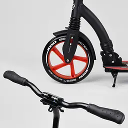 Самокат Best Scooter 89х52х90 см Чорно-червоний 000231488 - мініатюра 5