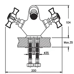 Змішувач для біде Haiba ZEON 162 (HB0426) - мініатюра 2